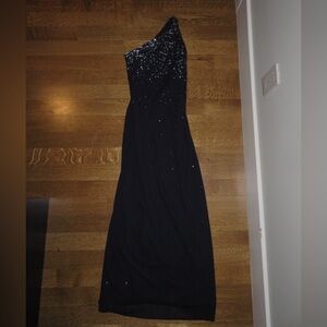 Laundry By Shelli Segal Black One Shoulder Dress